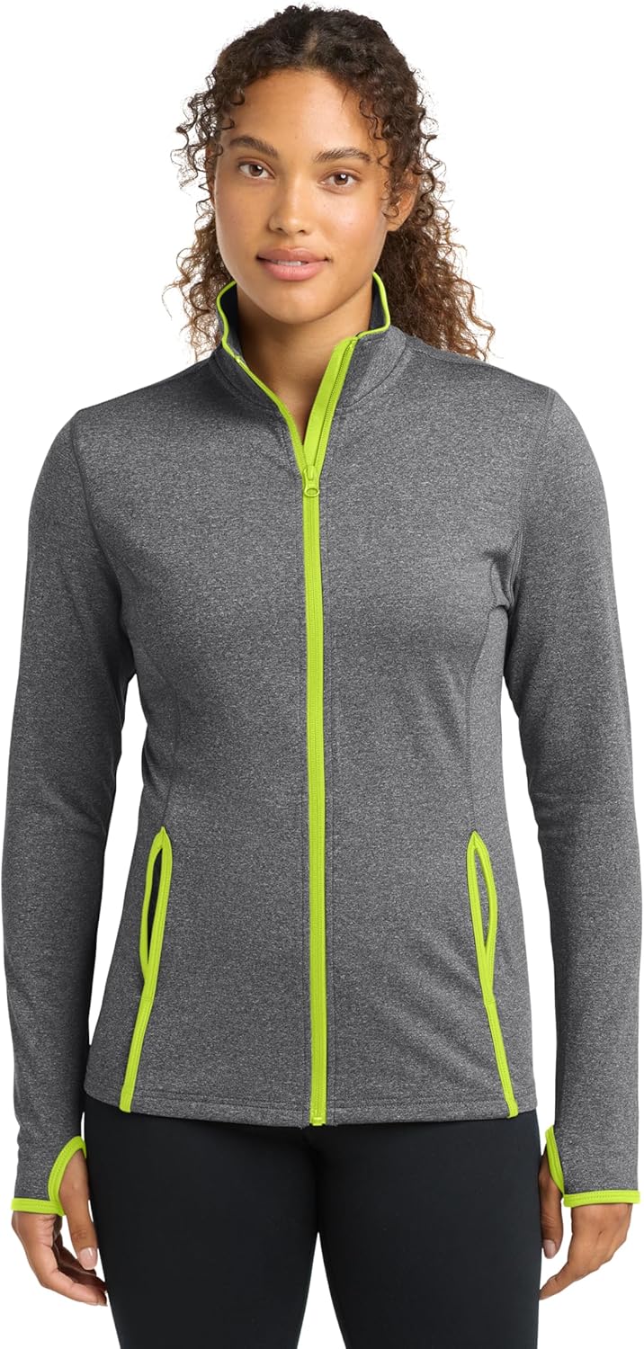 SPORT-TEK Women's Sport-Wick Stretch Contrast Full Zip Jacket