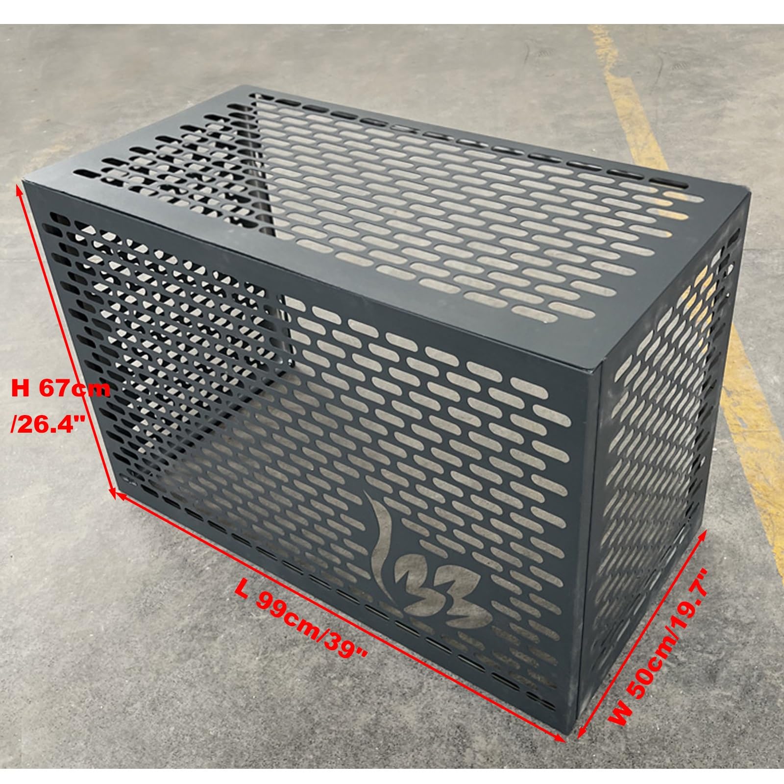 Cubierta de aire acondicionado, carcasa protectora de pared para condensadores exteriores, diseño de 4 paneles, forma rectangular