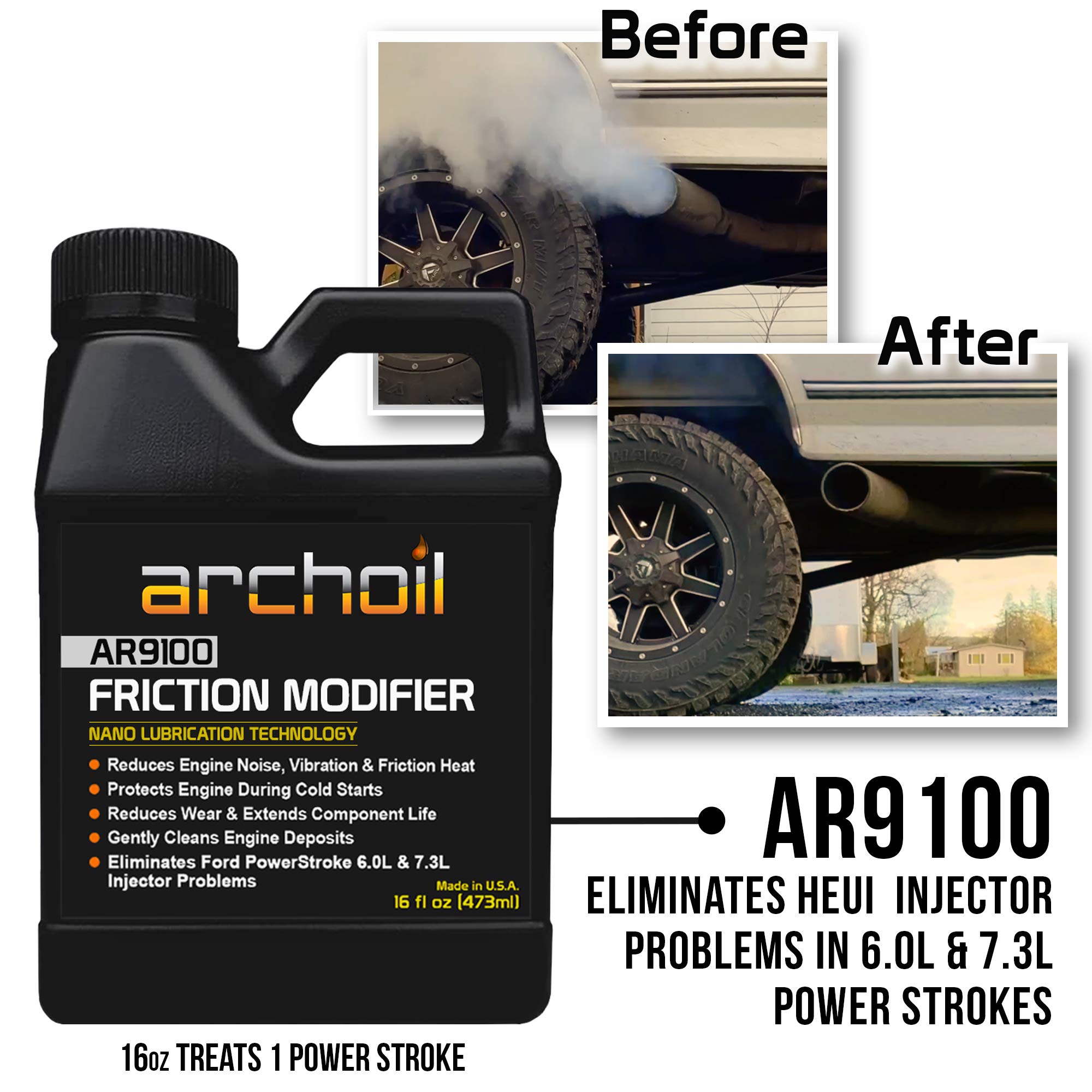 Archoil Ultimate Diesel Kit AR9100 Friction Modifier (16oz) + AR6500