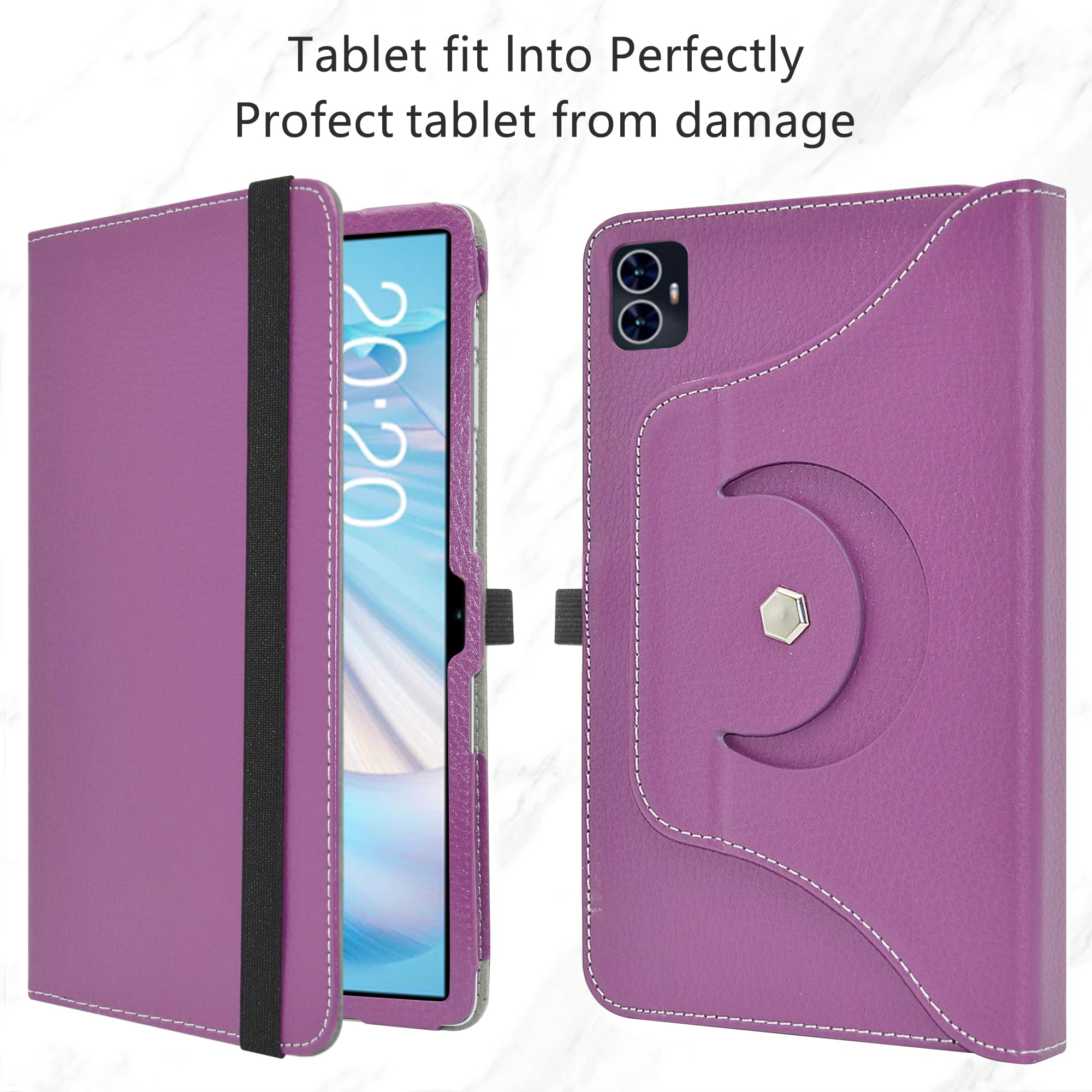 MAMA MOUTH Hülle Für Teclast M50 Pro 10.1 Zoll – 360° Drehbarer Standcover Mit Ständerfunktion, Kunstleder & Mikrofaser