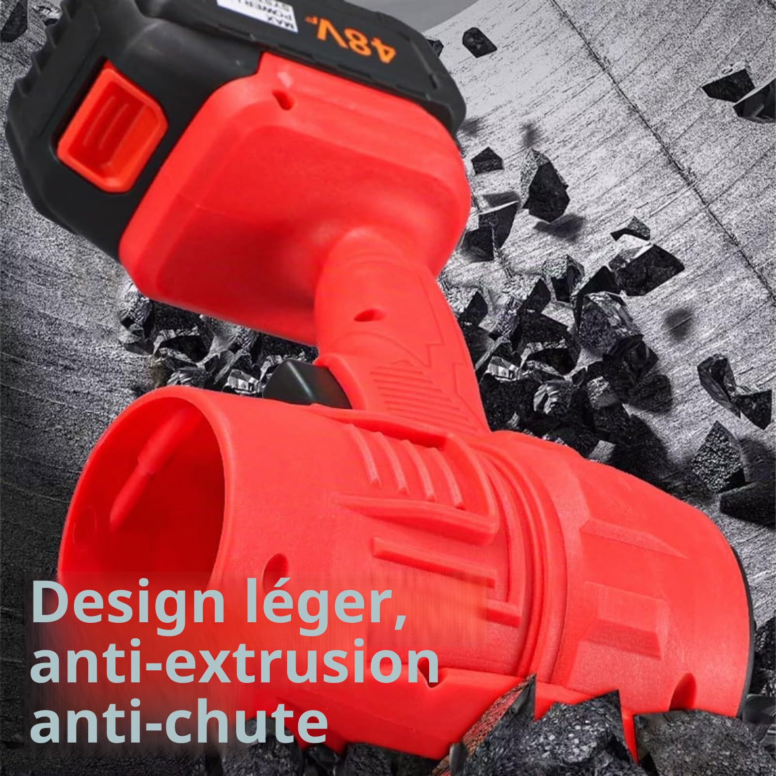 Seese Pro Souffleur de feuilles sans fil, turbo-jet léger, super puissant, portable pour extérieur pour nettoyage de cour/terrasse/voiture (noir)