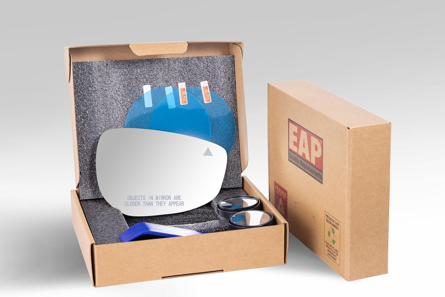 EAP Passenger Side Mirror Glass Compatible with Mazda 3 2019-2026, Heated, Blind Spot, BDTS691GX BCKA691GX BCKA691GX BDGF691GX