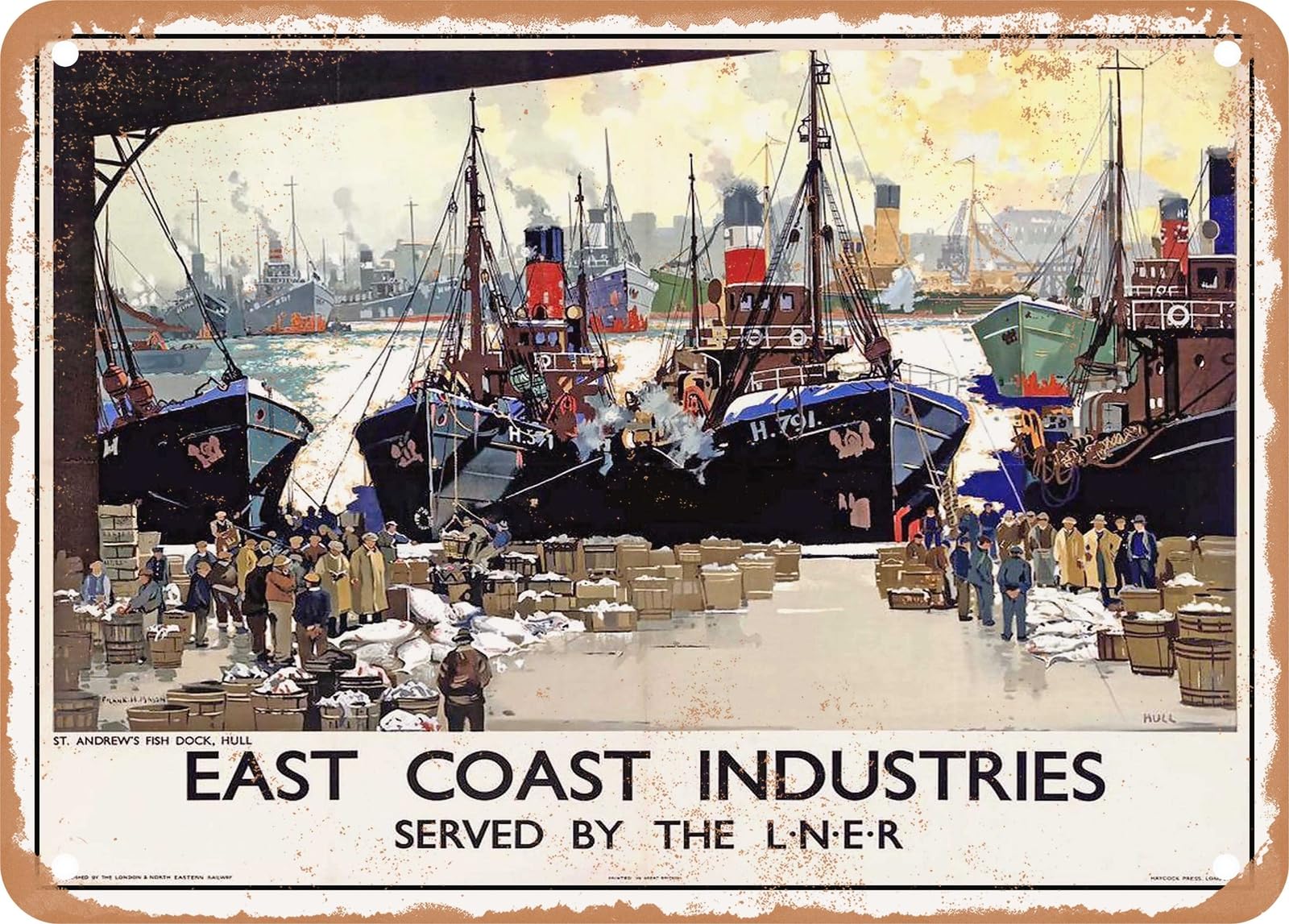 METAL SIGN - 1938 East Coast Industries Served by the LNER 2 Vintage Ad home decor