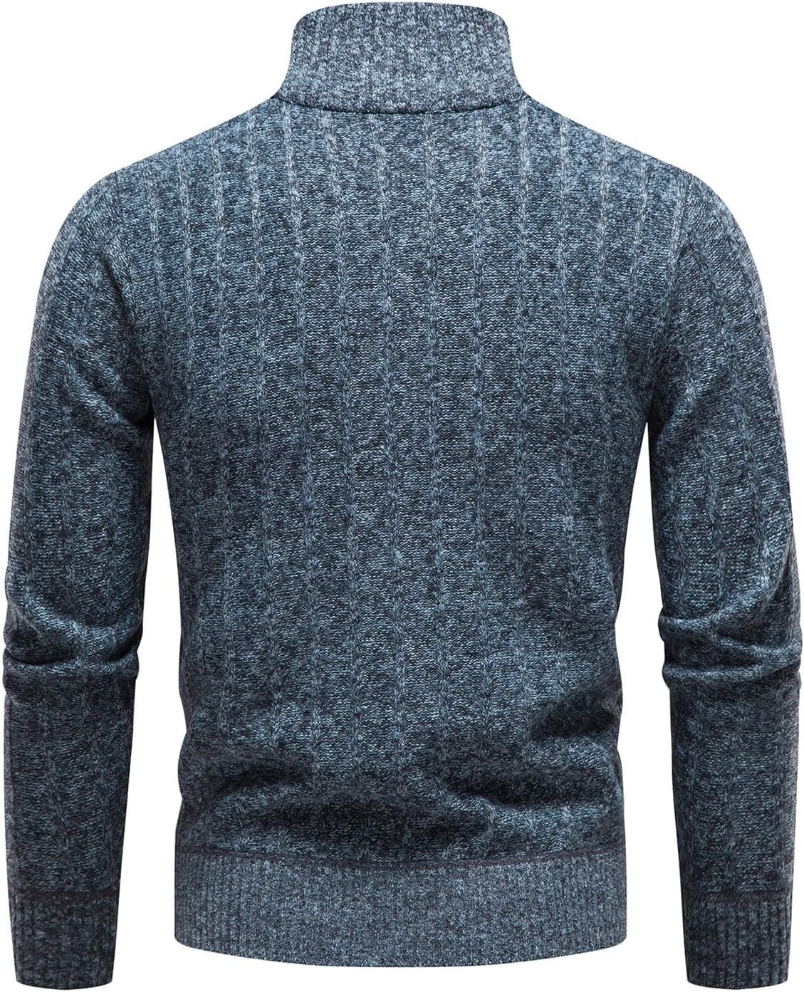 Mylldey Quarter Zip Sweater Men's Pullover Sweaters Knit Long Sleeve Sweater Mens - Image 3