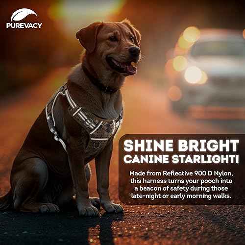 Miniatura 6 de PUREVACY Arnés táctico para perro con asa mediana para mascotas, arnés de camuflaje de color desierto para entrenamiento y trabajo, chaleco táctico