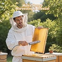 Vista 4 de BeeCastle Cuchillo eléctrico de destaponamiento de miel,Raspador eléctrico de acero inoxidable para destaponar miel,Cuchillo de extracción de miel