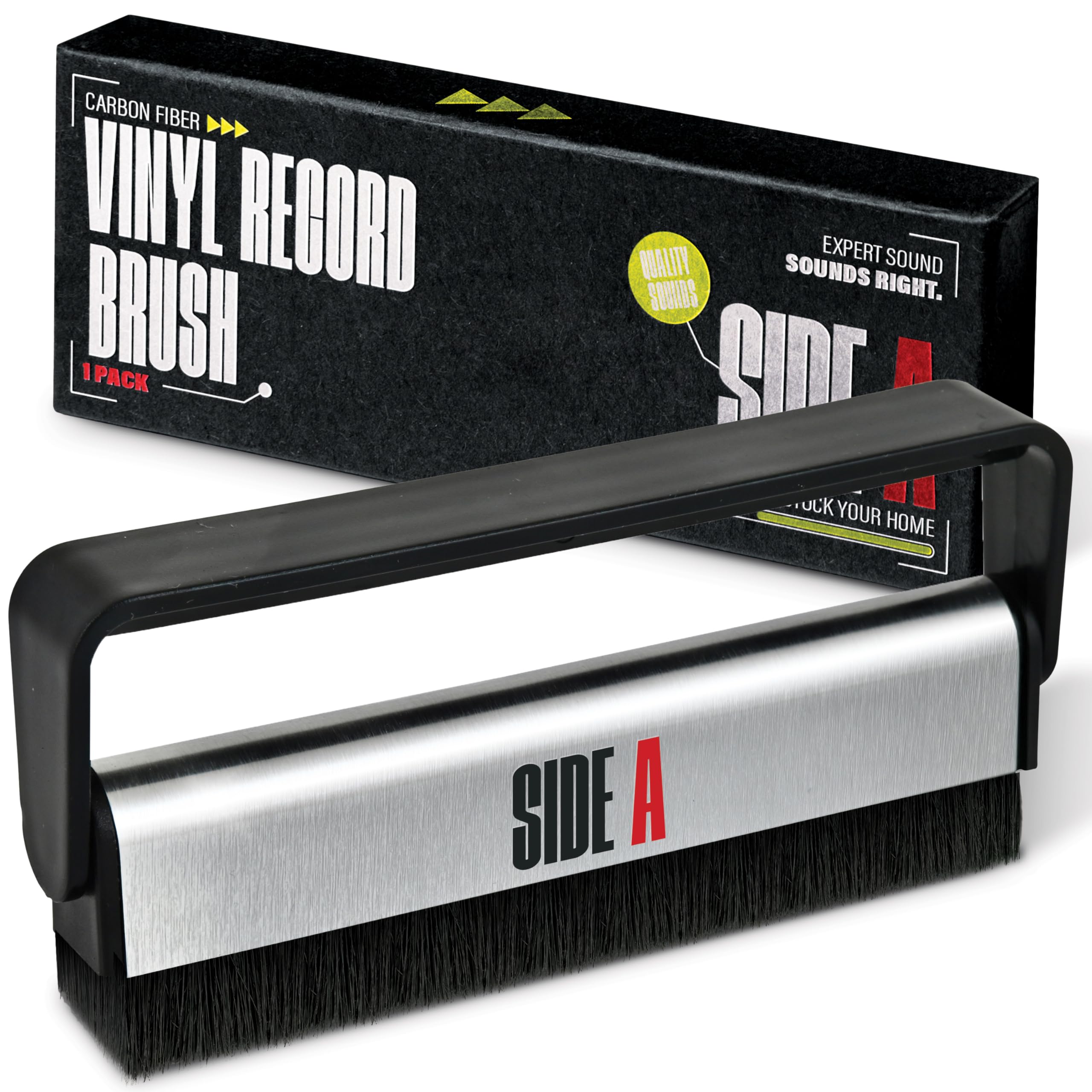 Amazon.com: Side A Vinyl Record Brush with Soft Carbon Fibre