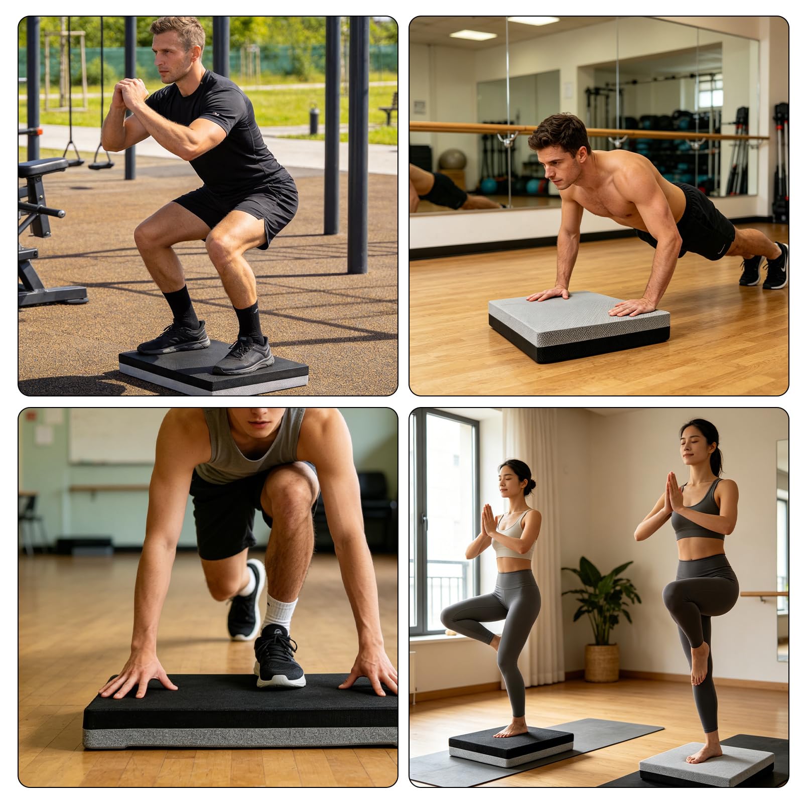 APACALI 2 cuscinetti per equilibrio, per fisioterapia, per stabilità e coordinazione, antiscivolo, per allenare l'equilibrio