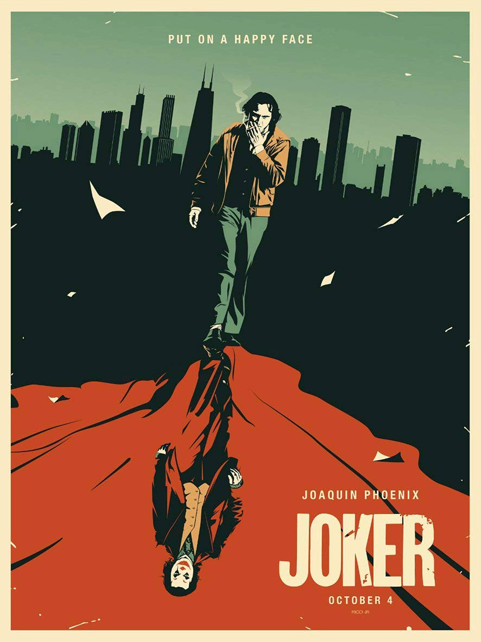 Muro D'Arte Joker - Joaquin Phoenix Fan Art - X Large Poster 12x16 inch… - 