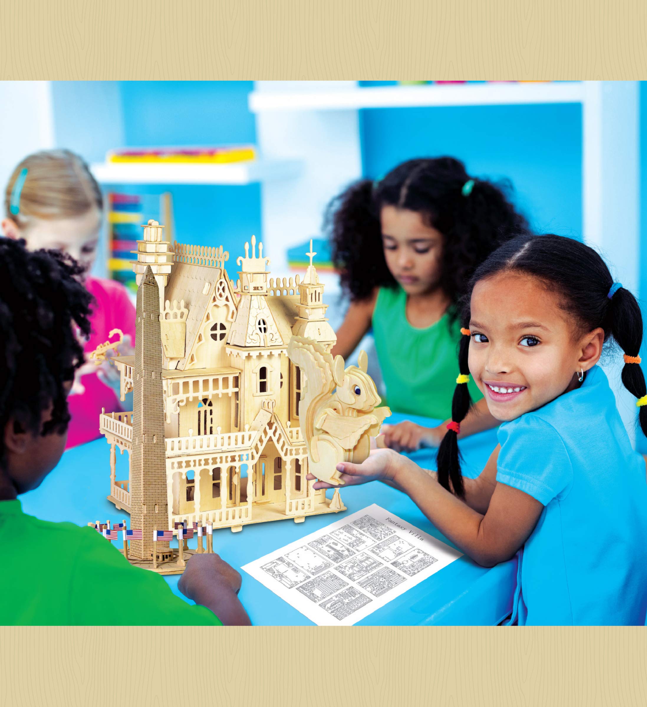Puzzled Bundle of Famous Sites: Washington Monument, The White House & US Capitol Wooden 3D Puzzles Construction Kits, Educational DIY Landmarks Assemble Models Unfinished Wood Craft Hobby - 3 Pack - Image 7