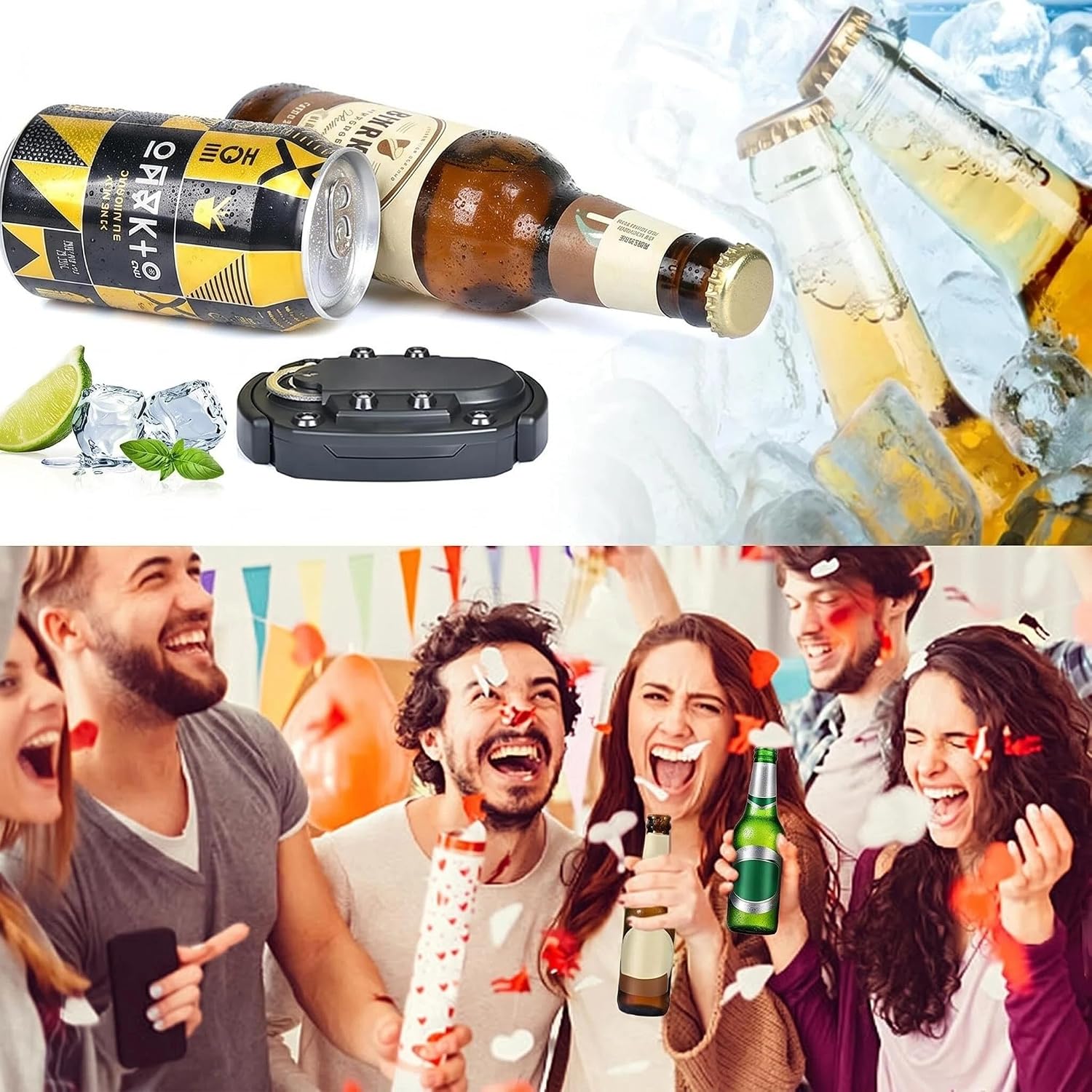 Can Top Cutter Remover with Plastic Safety Sleeve & Bottle Opener for Beer and Soda Cans, Cocktails, DIY Crafts and Planters