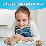 National Geographic Break Ouvrir 15 Géodes Premium - avec Goggles, Guide d'apprentissage détaillé, 3 Supports d'affichage, grand jouet scientifique de stem & Trousse éducative