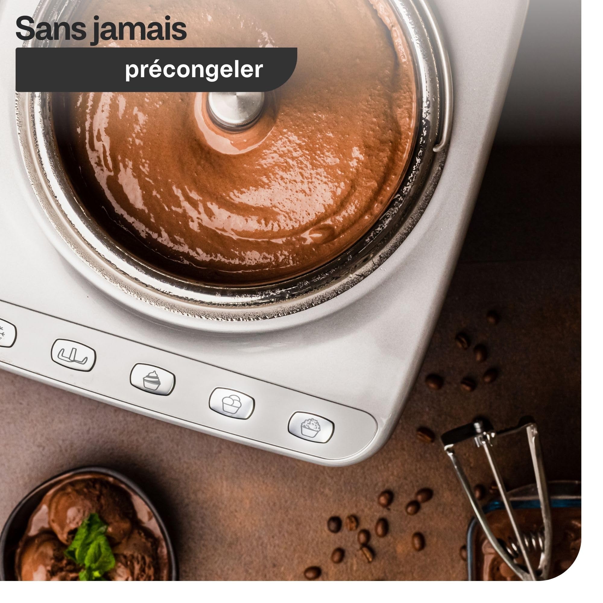 magimix Sorbetière avec compresseur - Gelato Expert – Machine à glace professionnelle – Glace italienne, sorbet & granité maison sans pré-congélation – 2 cuves inox 2L – 140W – Made in Italy