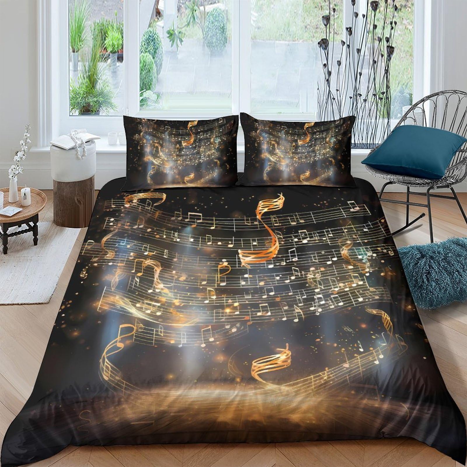 GPLZQXKJNH 3D Printed Night City Lights Duvet Cover Microfiber Soft Breathable Urban Skyline Quilt Cover Set with 2 Pillowcases for Bedroom Decor Single（135x200cm）