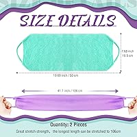 Vista 2 de Exfoliante de espalda para ducha, paño para la espalda, toalla de longitud extendida, de nailon, con correa elástica, paño de lavado para baño, menta