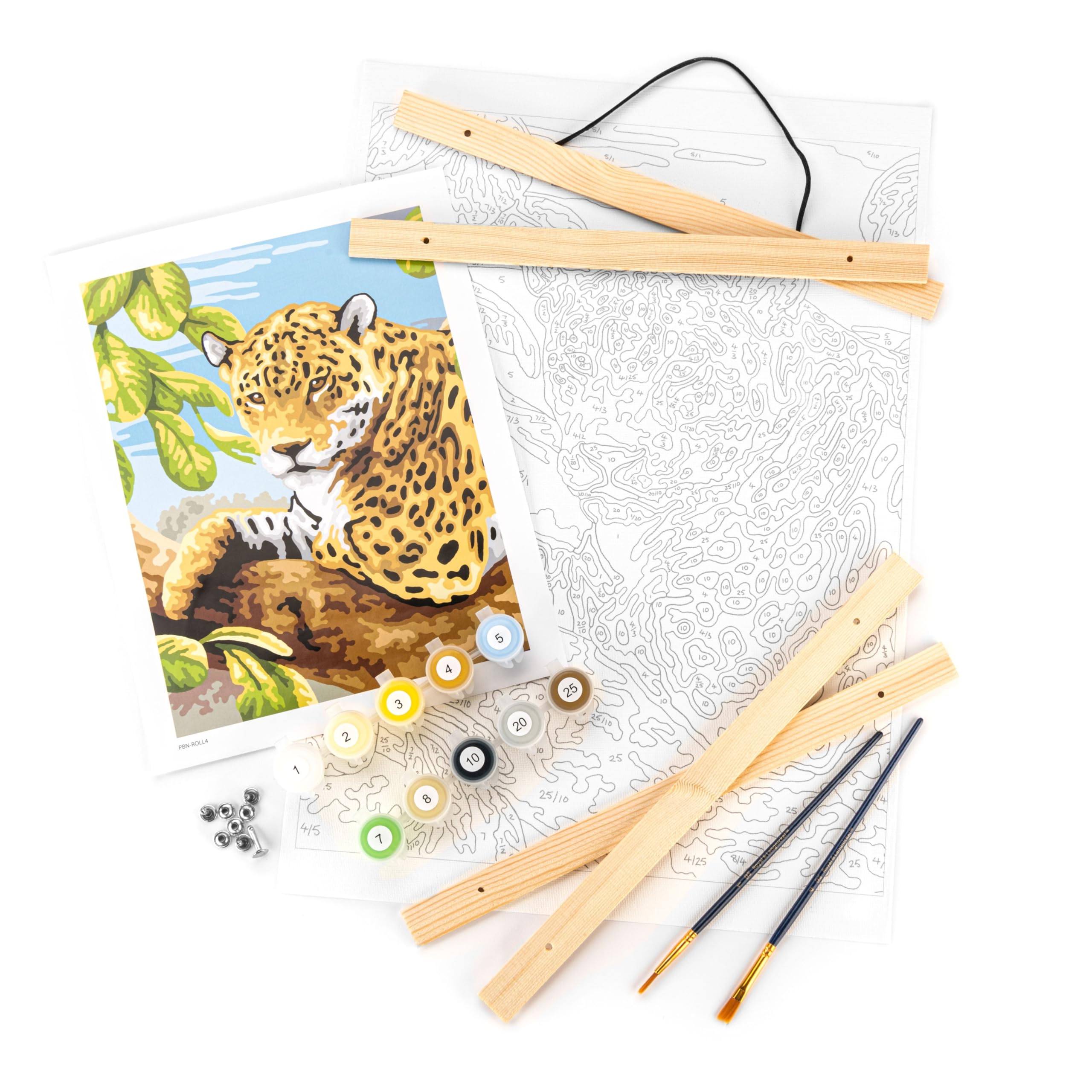 Royal & Langnickel Gold Engraving Art A4 Size Leopard in Tree Designed Painting Set