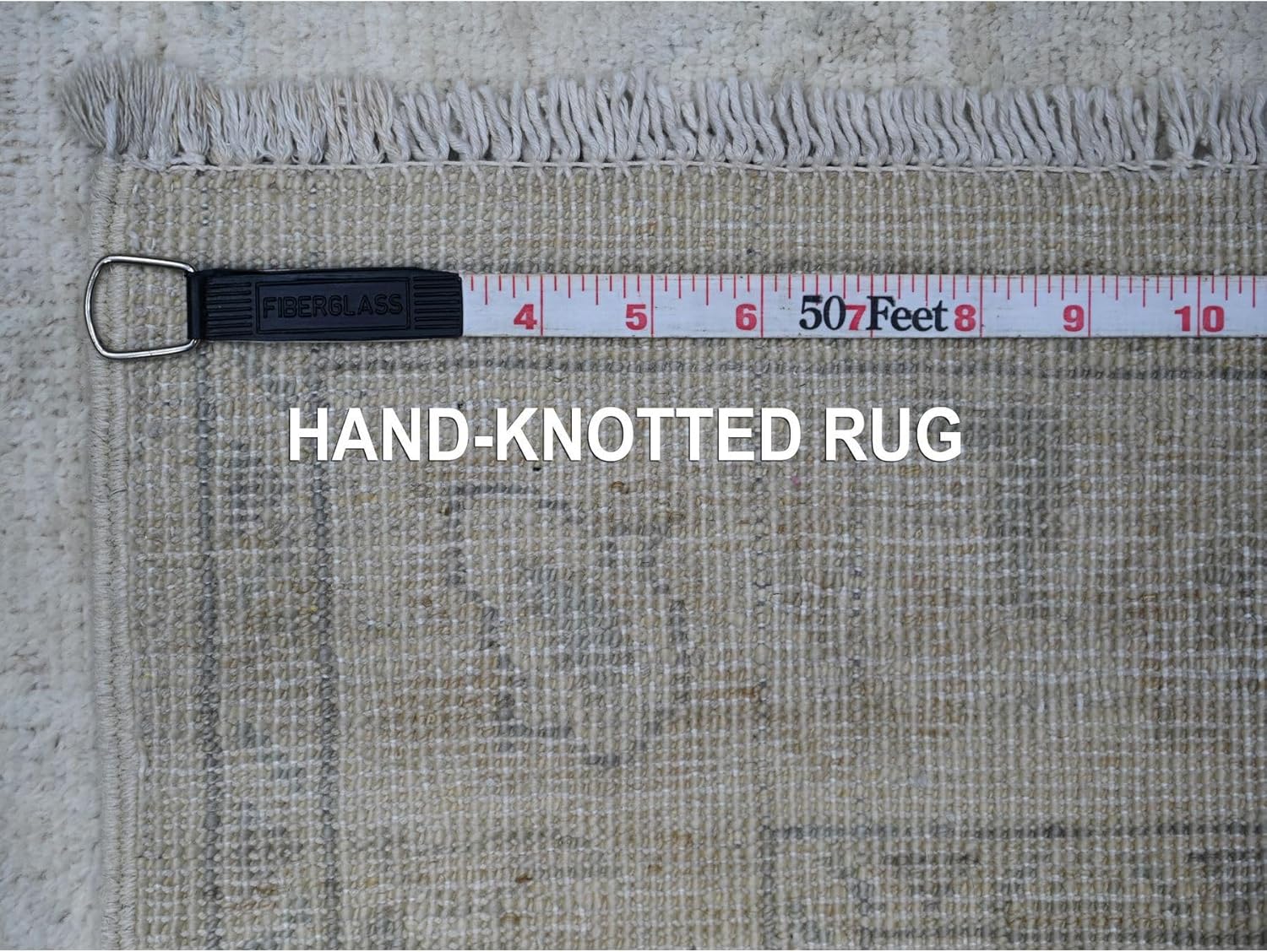 Spring White Faded Out White Wash Peshawar Hand Knotted Pure Wool Runner Oriental Rug (2'7"x11'2")