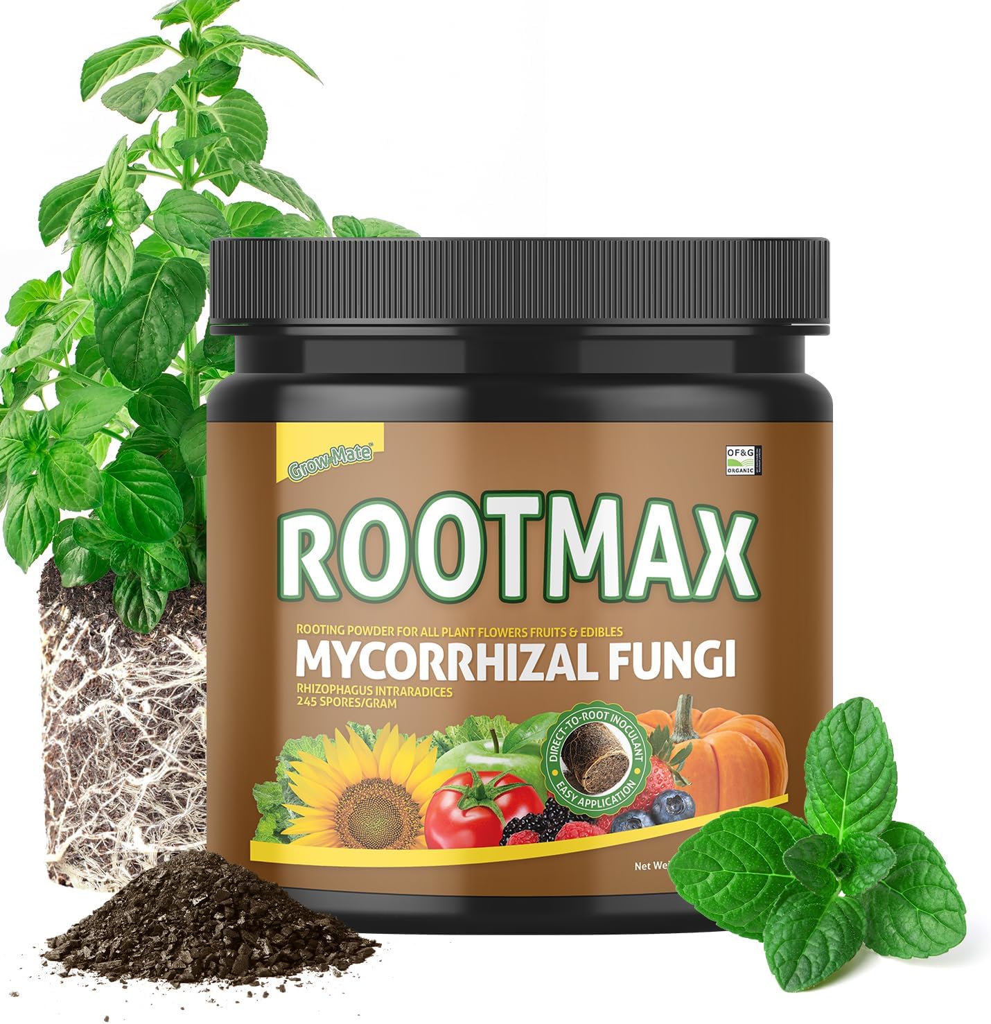 RootMax - Mycorrhizal Fungi (500 g/17.63 oz) | Rooting Powder for all Plants, Trees, Flowers & Edibles | Direct to Root Inoculant | Treats 100+ Plants