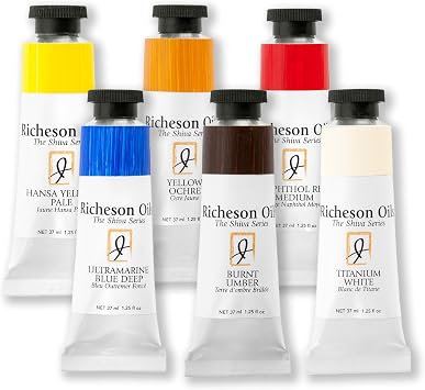 Jack Richeson & Co, Shiva Series Oil Paint Set - Introductory Set 6 Colors