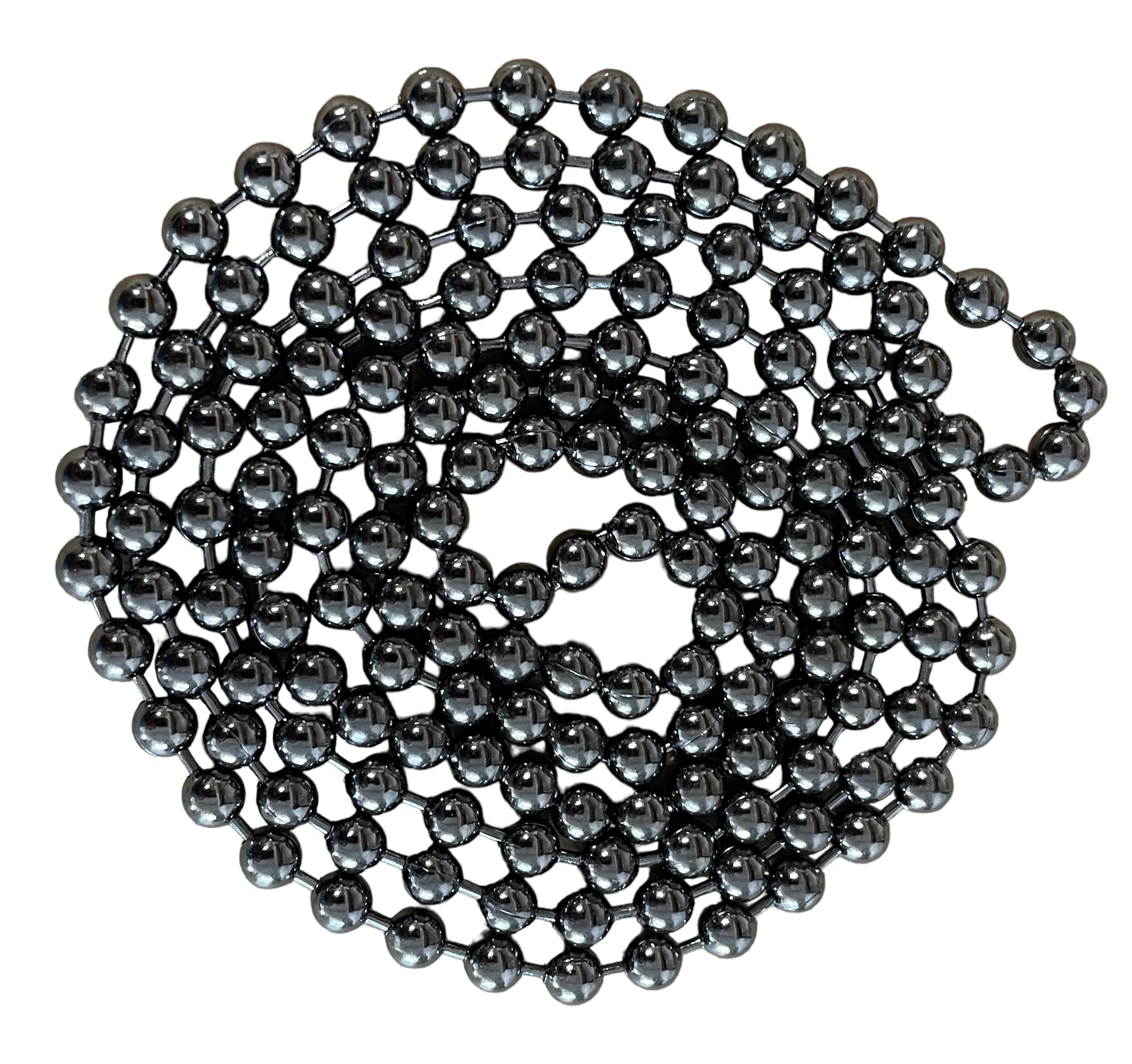 Premium Roller Blind Metal Beaded Pull Chain - Continuous Loop (150cm Drop, Black Nickel), 150W x 150H cm - Image 3