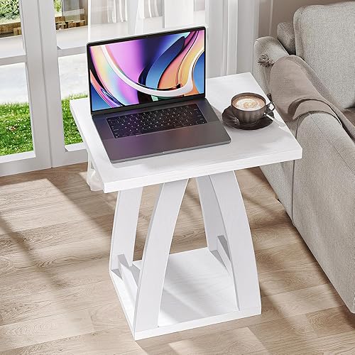 Miniatura 2 de Mesas auxiliares para sala de estar, juego de 2. Mesas auxiliares para sala de estar. Mesa auxiliar al lado del sofá. Mesa auxiliar moderna para el