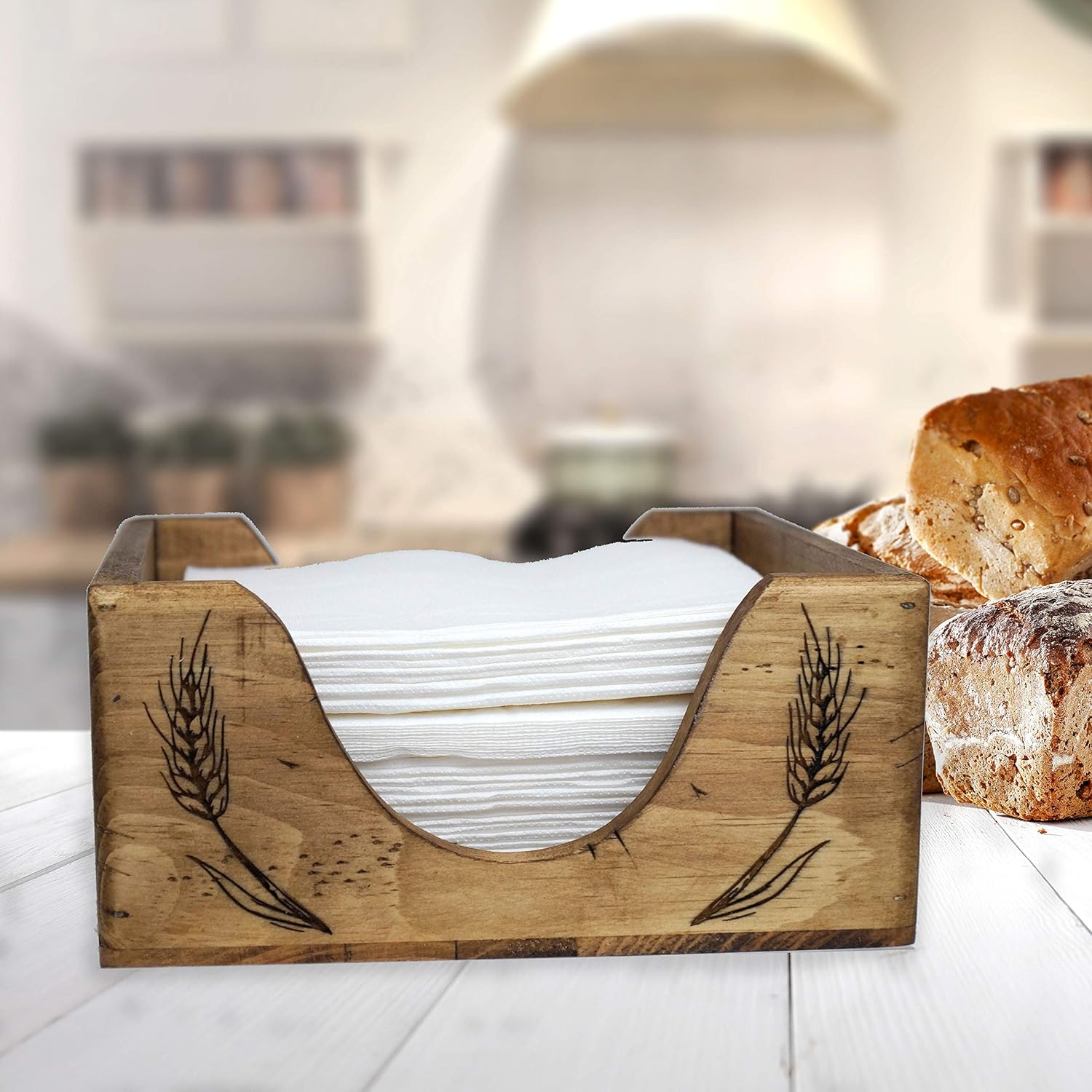 Country Farmhouse Napkin Tray, Rustic Pine Dinner Napkin Holder, Country Wood Tray, Paper Napkin Box, Napkin Dispenser, Napkin Tray