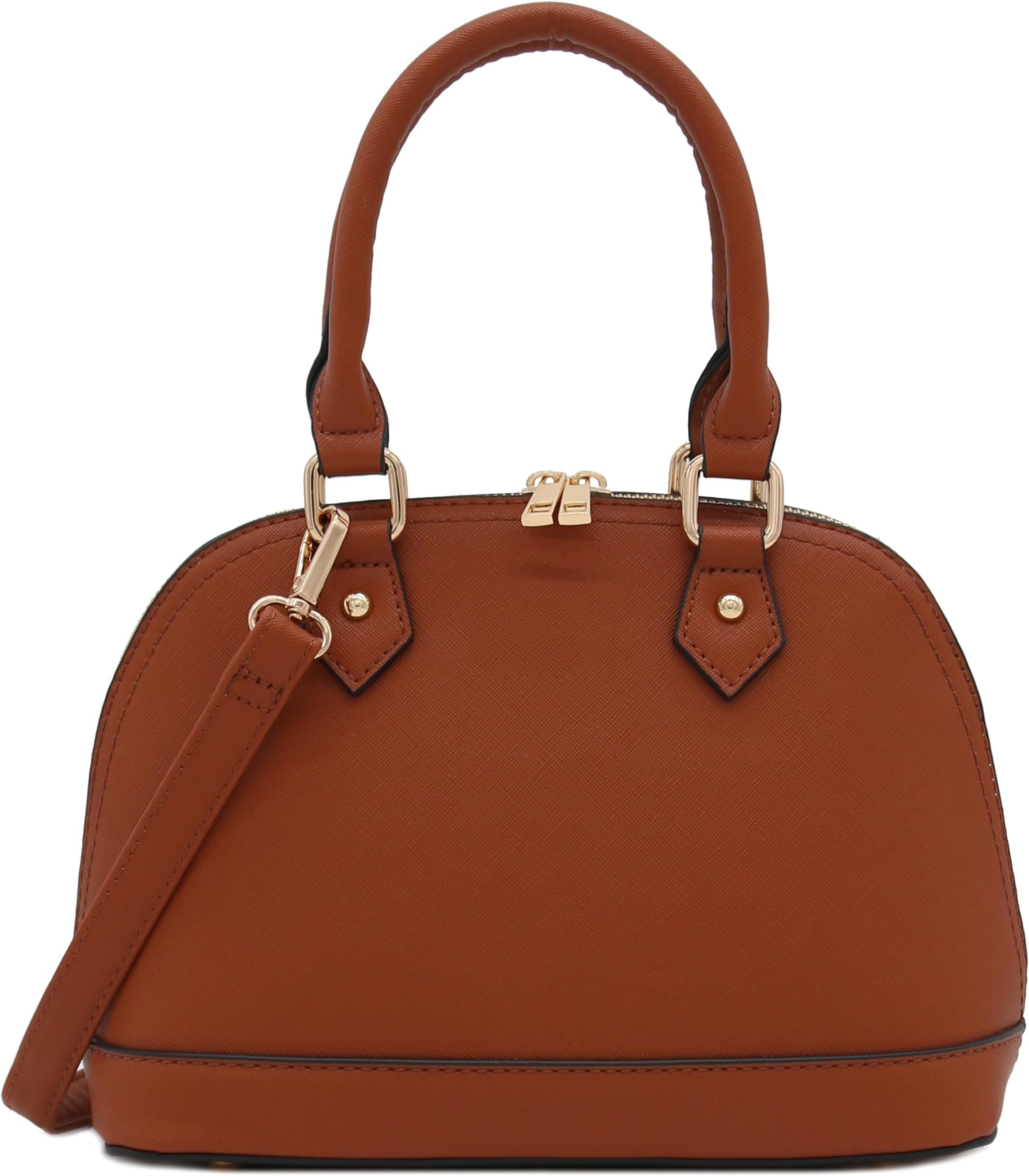 Zip-Around Saffiano Classic Dome Satchel
