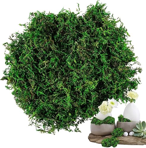 Sukh Musgo sintético para plantas en maceta, musgo artificial para manualidades, decoración de musgo falso, musgo de bosque verde, plantas de