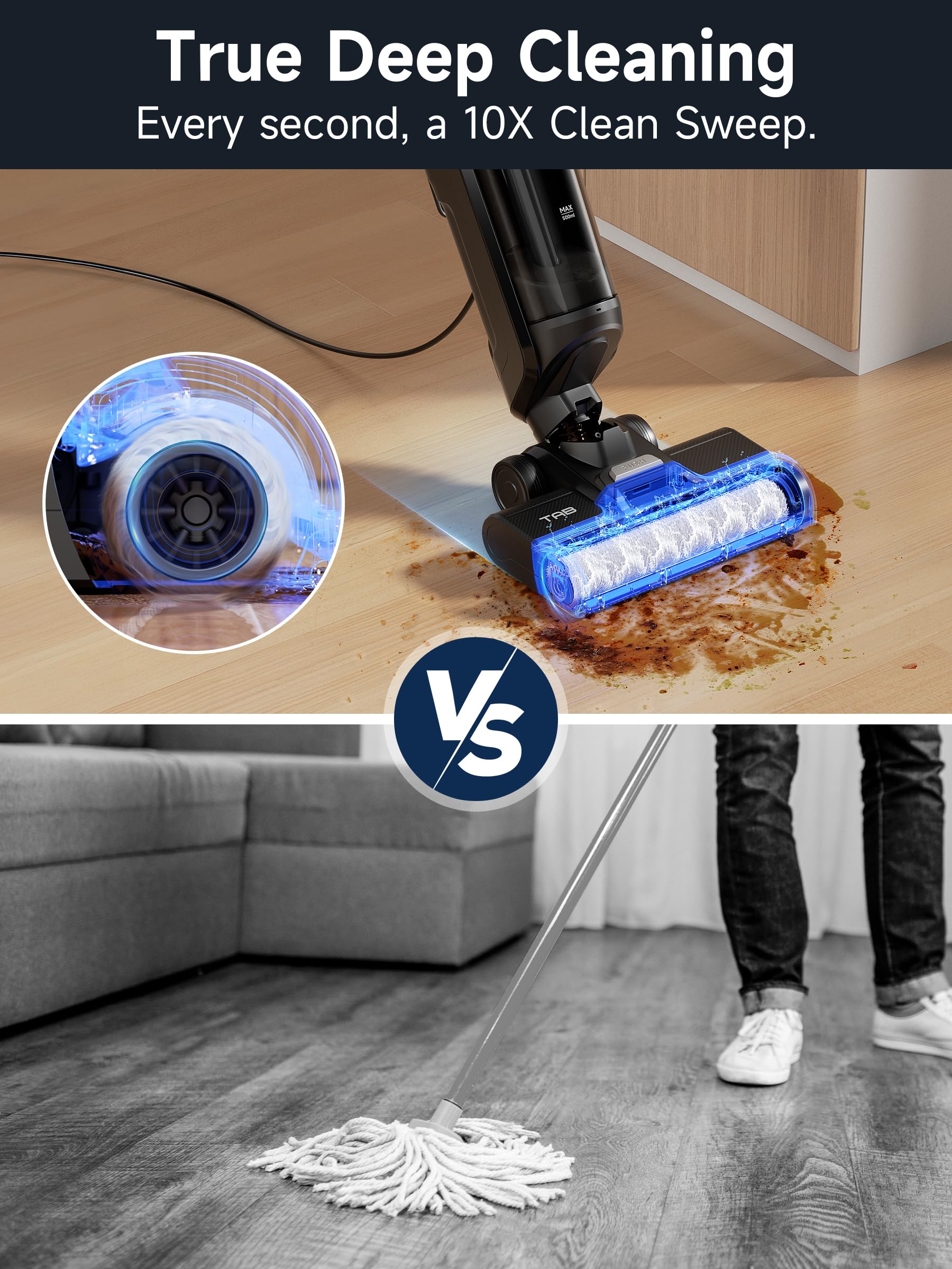 TAB S5 Corded Wet Dry Vacuum Cleaner, Black