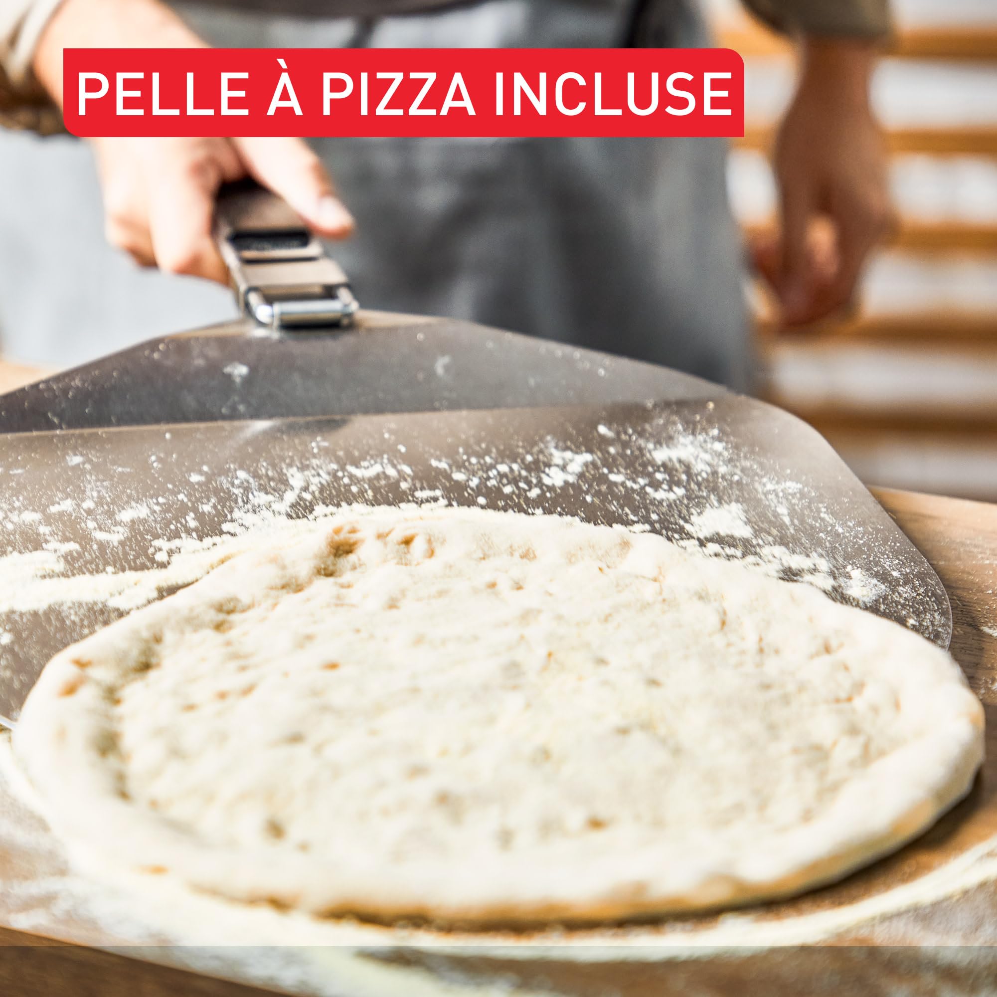 Tefal Pizza Pronto Four à Pizza Extérieur Gaz Pierre Rotative 360° Cuisson Uniforme 90 Secondes Housse Flexible