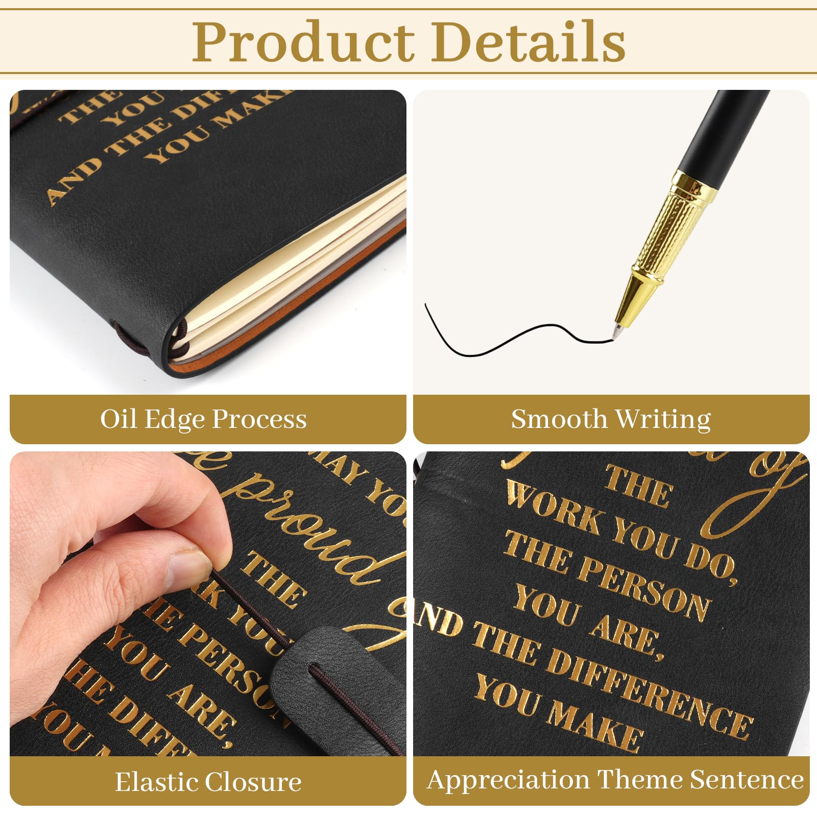 Hopton Leaving Gifts for Women Men Inspirational Notebook and Pen Set Includes Card Organiser, Employee Appreciation Gifts - Image 3