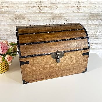 Amazon.co.jp: Nautical Cove 木製海賊宝箱収納ボックス