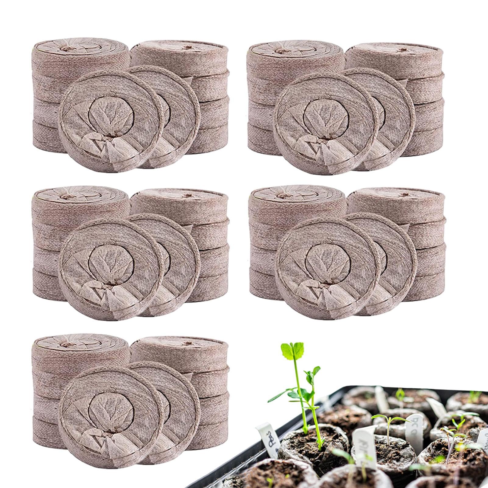 Pellets de suelo para inicio de plantas, vainas de turba - 50 Uds. De bolitas de tierra comprimidas para iniciar plantas,Suelo de jardín para plantas de inicio a granel, compacto y conveniente, para c