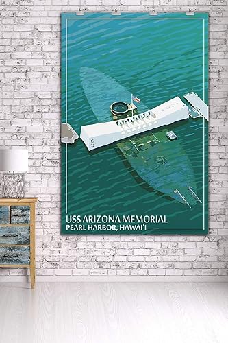 Miniatura 3 de Pearl Harbor Hawaii USS Arizona Memorial 36 x 54 pulgadas póster de viaje para decoración de pared