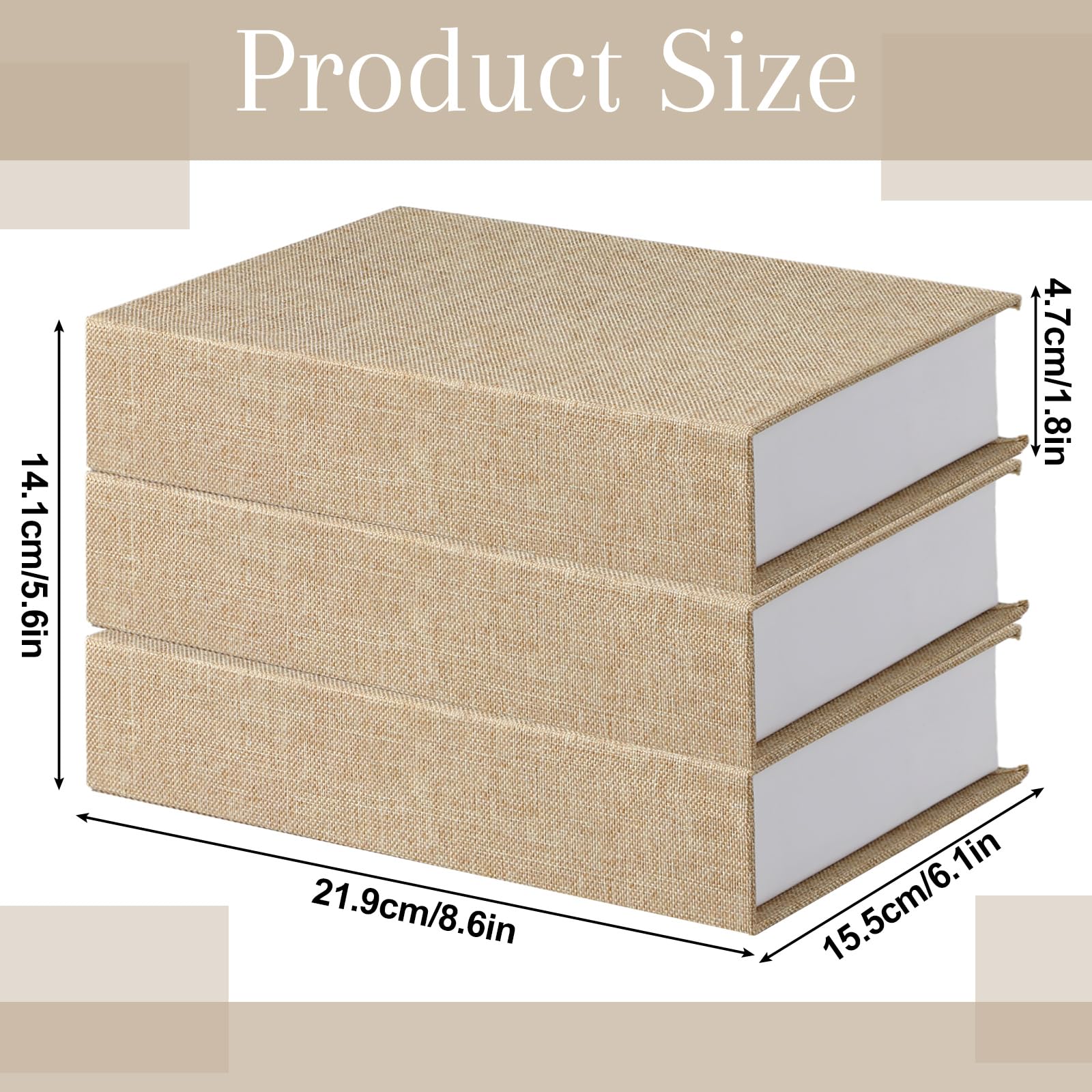 Faux Book Opbergdoos met Compartiment Papier Decoratieve Organizer voor