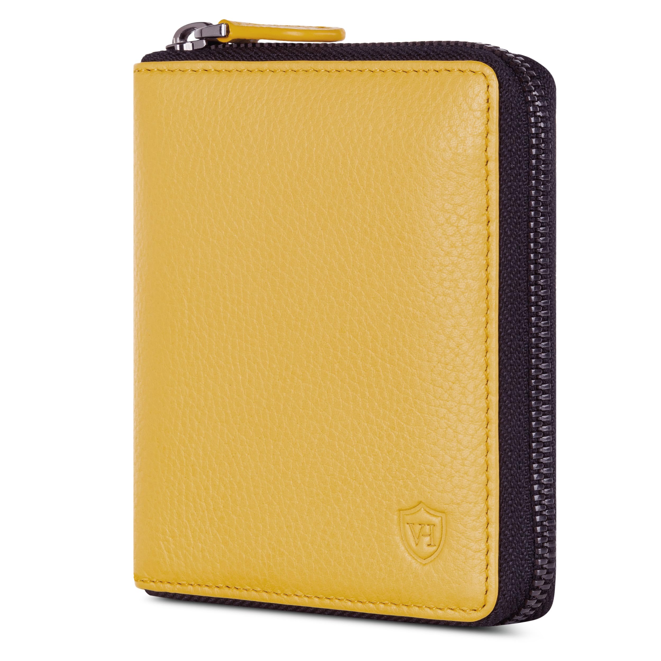 VON HEESEN Leder Geldbörse mit RFID-Schutz - Portemonnaie für Herren & Damen aus echtem Leder - Wallet mit Münzfach - Geldbeutel für Männer und Frauen