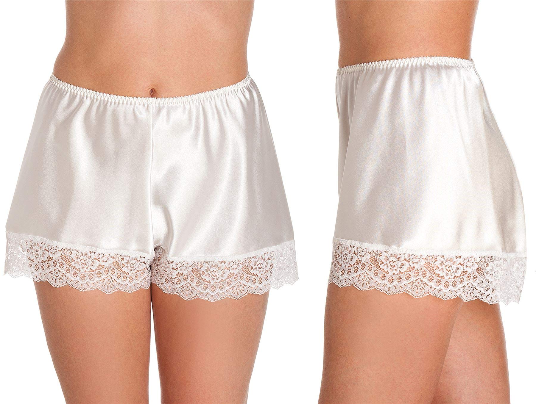 Undercover F58 Womens Luxury Satin French Knickers Ivory XOS