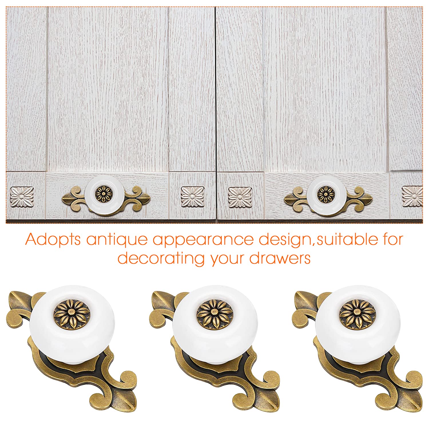Tirador De Puerta De Cerámica, 3 Piezas De Cerámica, Puerta De Calabazas, Tirador De Gabinete De Ceramica Perillas De Cajon De Ceramica Solucion Innovadora
