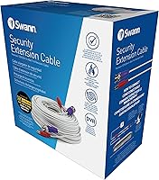 Vista 4 de Swann Cable coaxial BNC para sistema CCTV de cámara de seguridad, cables de alimentación de extensión de audio y video, certificado UL y resistente