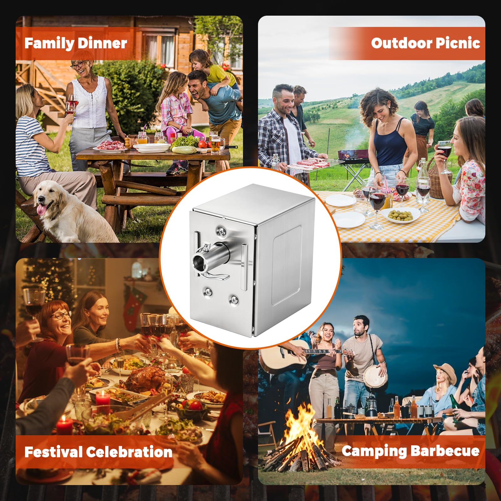 YJINGRUI 45W Grillmotor für Grillspieß, 150-200kg hohes Drehmoment, Grillmotoren, Grillspiess Motor für Hähnchen, Rind und Spanferkel – Ideal für Grillfeste, Camping & Feiern | 150-200kg hohes Drehmoment; 45W Hochleistung