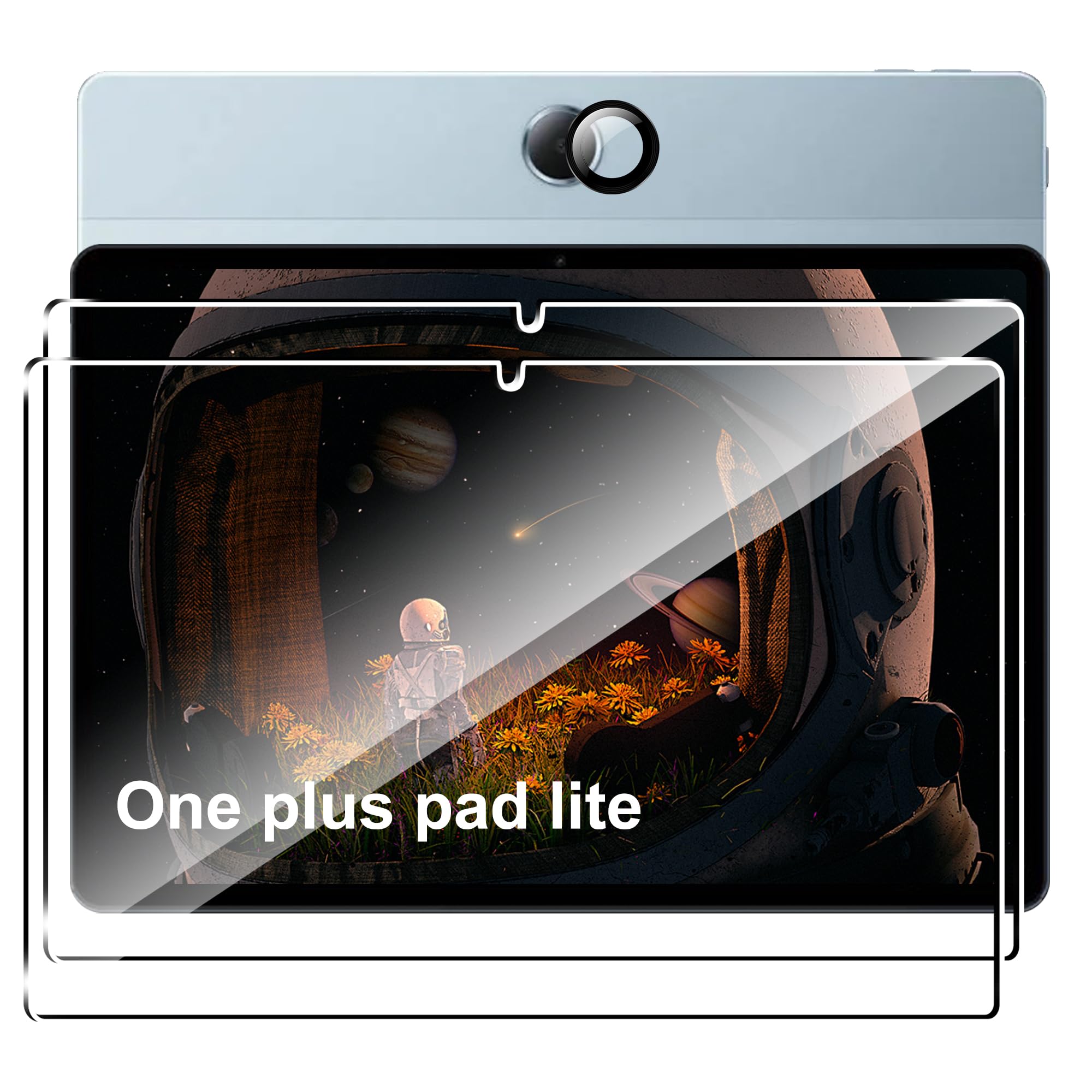 zZjoOoj Schutzfolie für OnePlus Pad Lite/OPPO Pad SE (11 Zoll 2025 Model) Panzer Schutz Glas, 2 Stück Displayschutzfolie Mit 1 Stück Kameraschutz, 9H Härte, HD Klar, Bläschenfrei, Kratzfest