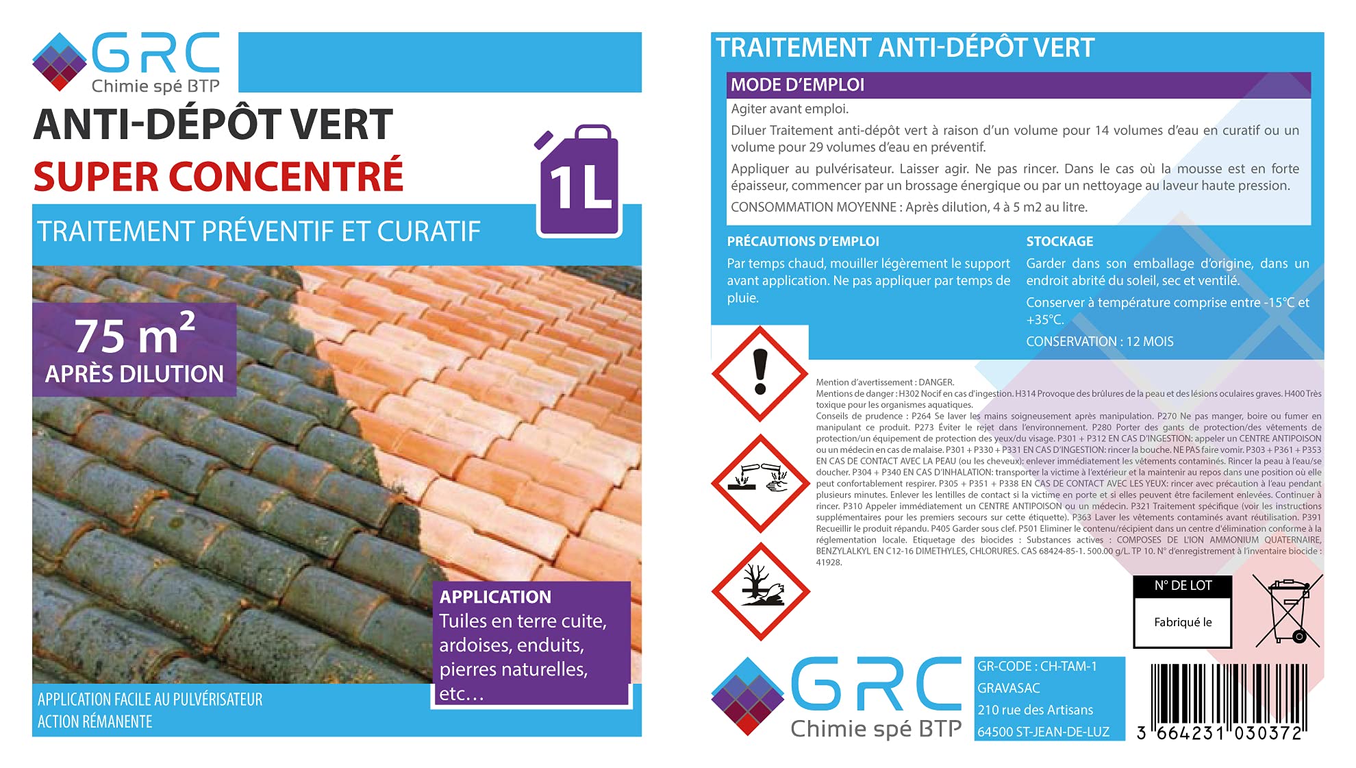 GRC – Trattamento anti-muschio Super concentrato – 1L