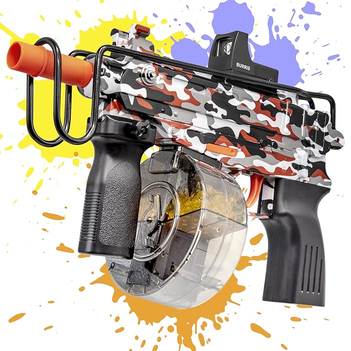 Buy 2022 Upgraded Gel Blaster Gun with Drum Magazine Electric Splatter Ball Gun Automatic with