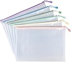 Tamaki 6 Pack Mesh Zipper Pouch Bags Waterproof Zipper Bags Durable Pouches for Organization Bag Board Game Storage, Document Bag Letter/A4