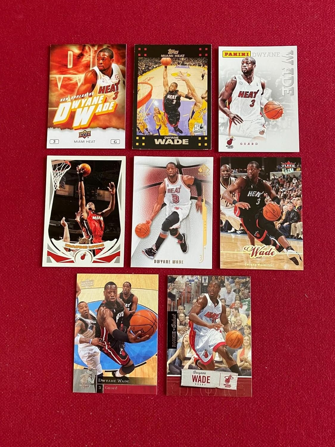 Dwayne Wade, (8) Different, Miami Heat, Trading Cards (Scarce/Vintage) - Unsigned Basketball Cards
