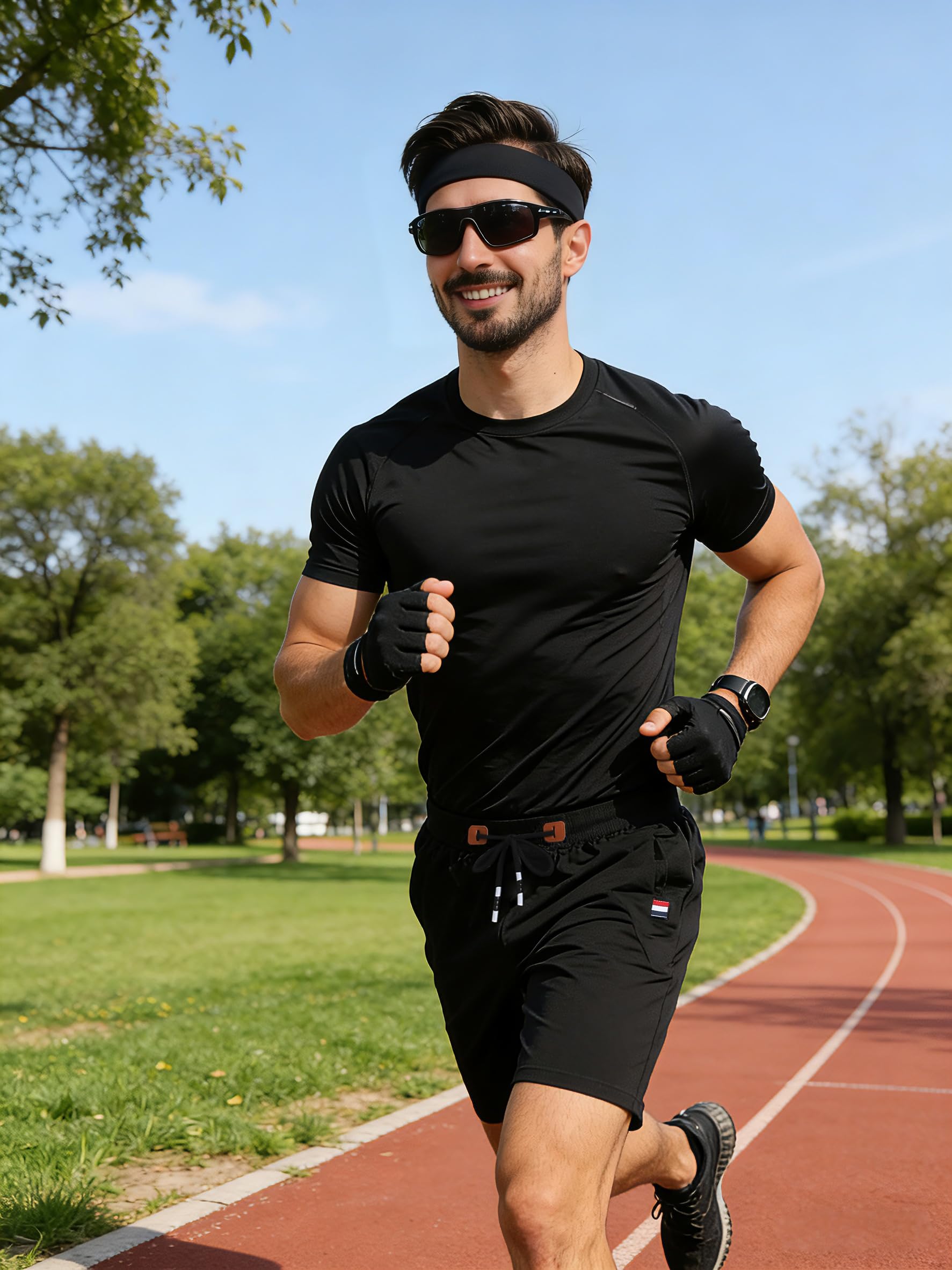 ZOXOZ Pantalones Cortos Hombre Deporte Running Shorts Algodon con Cremallera Bolsillos