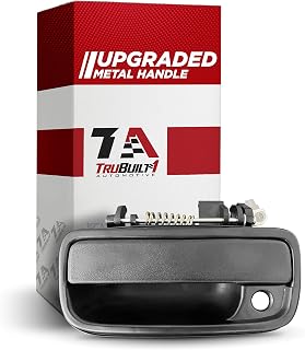 T1A Metal Upgrade Exterior Door Handle Replacement for 1995-2004 Tacoma, Fits Outside Front Left Driver’s Side, Black Color, T1A-69220-35020-METAL