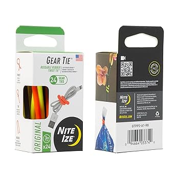 mos3セット Nite Ize Gear Tie ProPack Reusable Rubber Twist Tie, 3-Inch