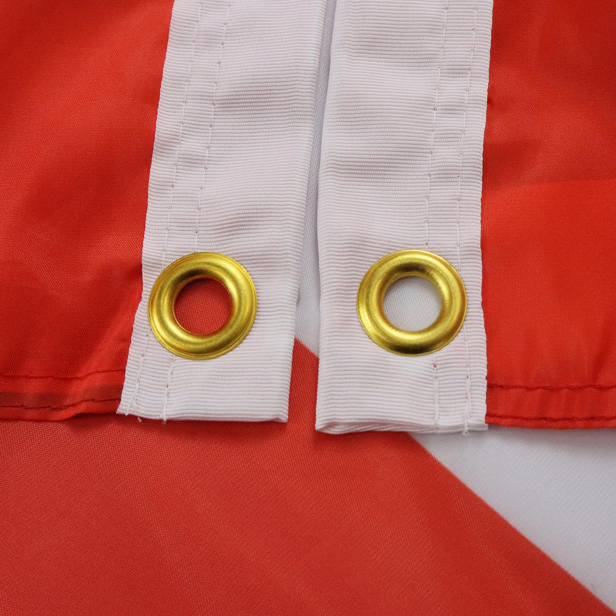 Image secondaire de Drapeau AZ FLAG Rouge et Blanc 150x90 cm avec Œillets Métalliques