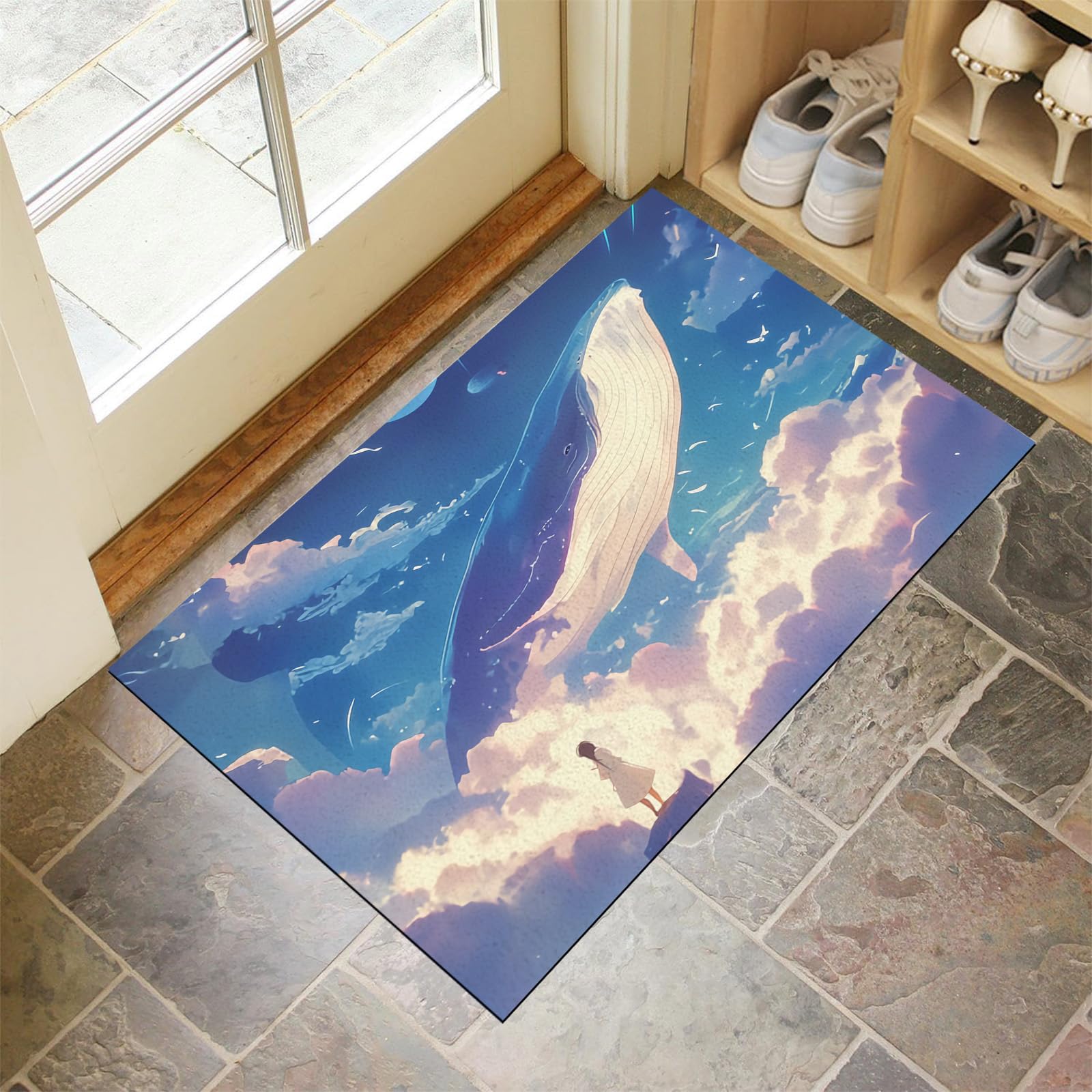 Paillasson intérieur ou extérieur bleu pour embellir votre entrée